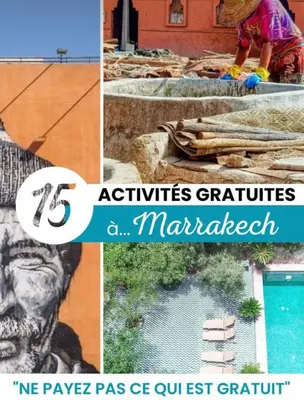 a collage of pictures with a child and a painting at Appartement, Gueliz, WiFi, parking in Marrakech
