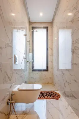 a bathroom with a sink and a bath tub at Villa located at Argan Golf Resort Prestigia in Marrakech