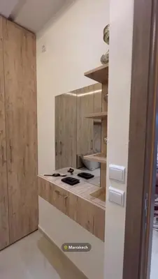 a kitchen with a stove top in a room at Appartement in Marrakech