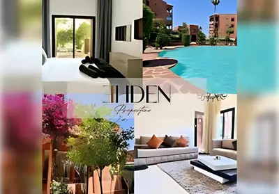 a collage of photos of a villa at Ehden Properties - Appt spacieux dans la prestigieuse River Palm Marrakech in Marrakech