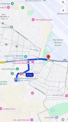 a map of the proposed upgrade to the melbourne freeway at Marrakech Gateway in Oulad Akkou