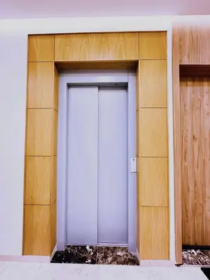 a pair of doors on a building at Modernes Apartment in Top-Lage in Guéliz Marrakech in Marrakech