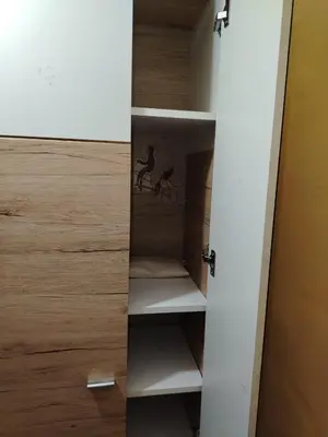 a room with a closet with a bike on it at غرفه هادئه في موقع رائع وقريبه من كولشي in Marrakech