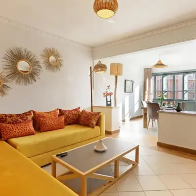 Spacious 3Br Apartment-Pool&AC- Heart of Marrakech- Hivernage