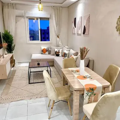Appartement cosy 2 min aéroport Marrakech 2 chambres bien équipé