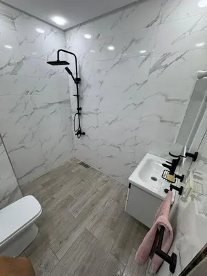 a bathroom with a toilet and a sink at Apartment in Marrakech in Marrakech