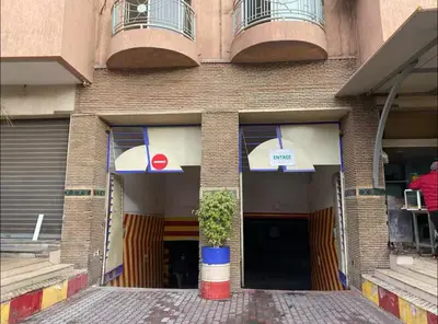 a building with a potted plant in front of it at Elegant Apartment Hivernage in Marrakech