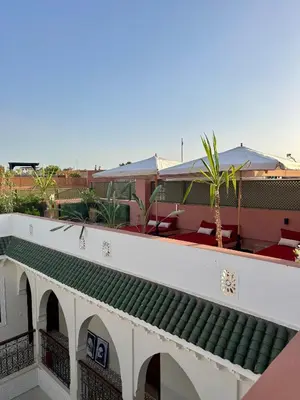 a view of the roof of a building at Riad Dar Melia in Marrakech