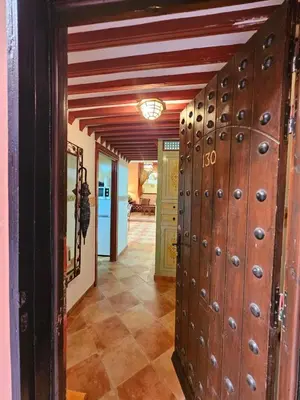 a room with a bunch of lockers in a building at Riad zahra in Marrakech