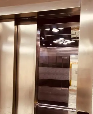a metal elevator in a subway train at Hotel Apart LRB in Marrakech