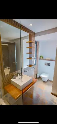a bathroom with a sink and a toilet at Generosa studio in Marrakech