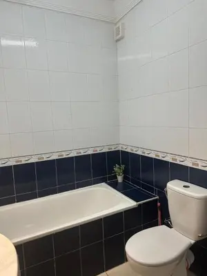 a bathroom with a bath tub and a toilet at Dar Al Amina in Marrakech