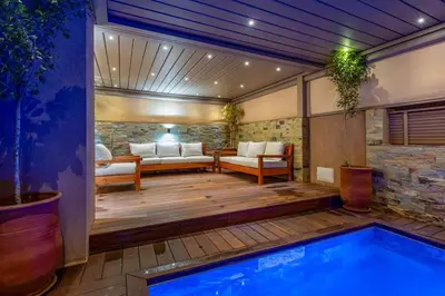 a house with a swimming pool in a room at Villa Lina in Marrakech