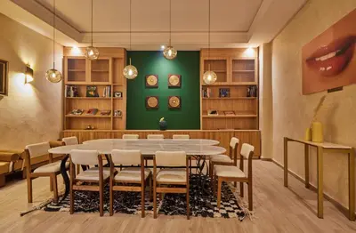 a conference room with a table and chairs at Zen Zone Boutique Riad & Spa in Marrakech