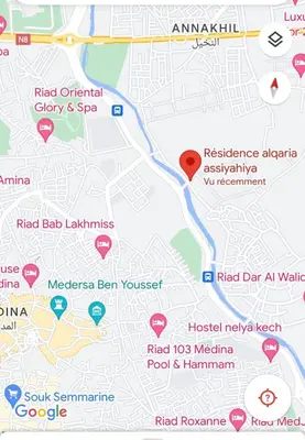 a map of the city of madrid and its attractions at maison Noé , chambre au rez de chaussée ,un lit double, sale de bain privative séparer in Marrakech