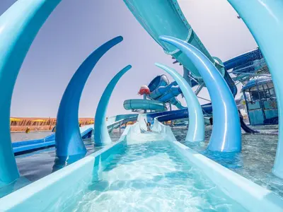 a water slide at a water park at Pickalbatros SUNGO Club - All Inclusive in Marrakech