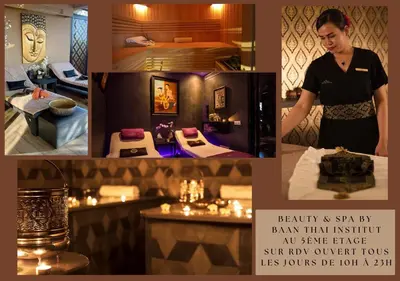 a collage of photos of a hotel room with a woman at Marrakech GUELIZ Vue Imprenable et Terrasse rare in Marrakech