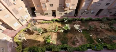 an aerial view of a garden in the middle of a building at Marrakech Authentic 2-Bedroom flat NearGueliz in Marrakech
