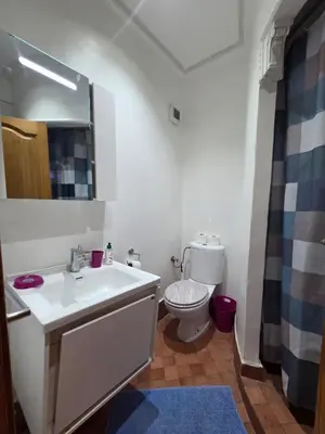 a bathroom with a white sink and a toilet at andlous 4 in Marrakech