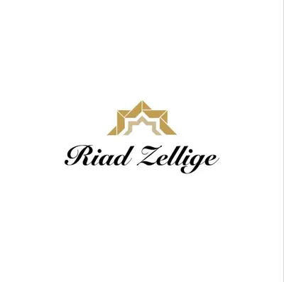 a logo for a furniture store called kind furniture at Riad Zellige in Marrakech