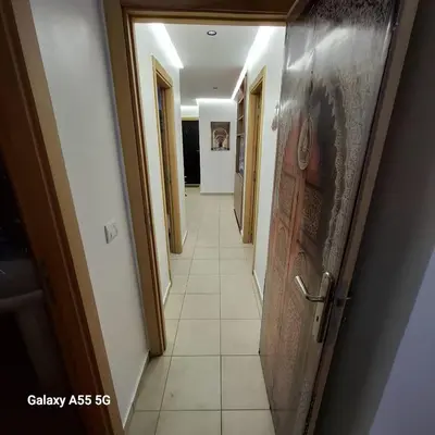 a corridor of a hallway with at Appartement Marrakech in Marrakech