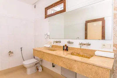a bathroom with a sink and a toilet at Emerald palace in Marrakech
