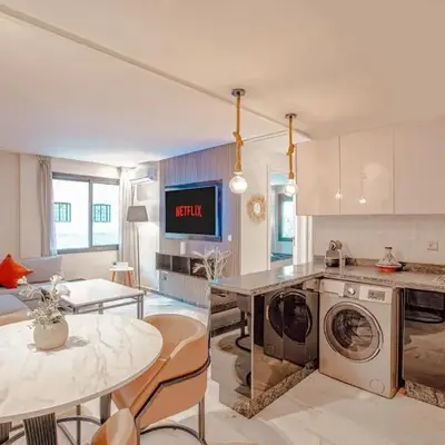 Modern Flat Gueliz Near Medina Netflix AC