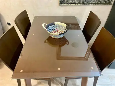 a table with a bowl on top of it at studio design prestigia jad in Marrakech