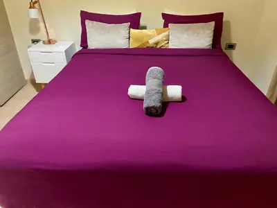 a bed with two toilet paper rolls on it at studio design prestigia jad in Marrakech