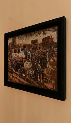 a picture of a painting on the wall at Serenity Loft in Marrakech