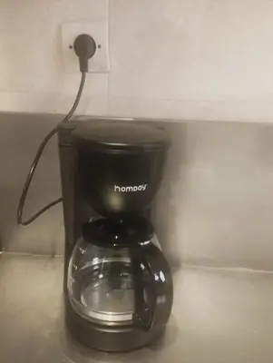 a coffee pot sitting on top of a counter at Cocon chaleureux proche commerces et centre in Marrakech