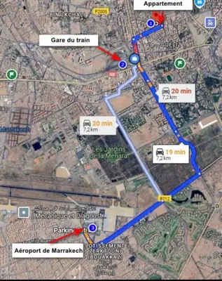 a map of the proposed improvements to the freeway at Appartement Marrakech Gueliz in Marrakech