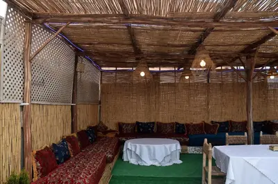 a large room with a table and chairs in it at Lyron Hostel & Privates rooms Gueliz in Marrakech