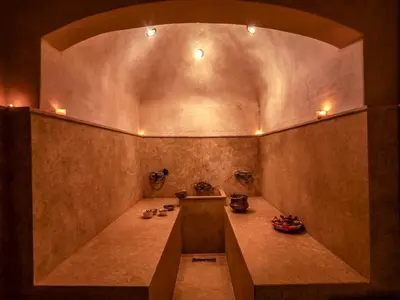 a room with a table and some pots in it at Hôtel Boutique RAM SPA in Marrakech