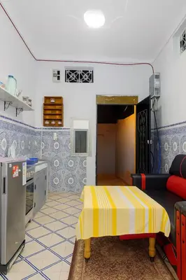 a living room with a couch and a table at Dar Saada Bab Doukkala in Marrakech