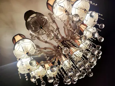 a close up of a chandelier at Nilia in Marrakech