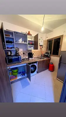 a kitchen with a sink and a counter top at Marrakech appartement in Marrakech