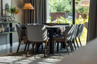a dining room with a table and chairs at Oasis Privée - Dar Lola in Marrakech
