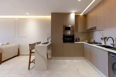 a kitchen with a sink and a stove at palace studio gueliz et proche gare central in Marrakech