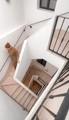 a view from the top of a building with a spiral staircase at Penthouse city center sdfghjhgfdsdfghjhgfdsdfghjhgfds in Marrakech