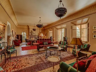 a living room with a lot of furniture at Casa Memoria in Marrakech