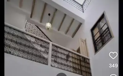 a rendering of a house with a staircase at Riad Dari and spa in Marrakech