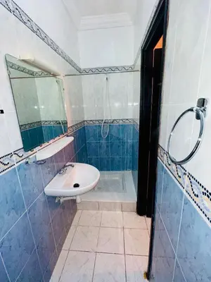 a bathroom with a sink and a shower at Lina Stay Riad Alkaria Assiyahia in Marrakech