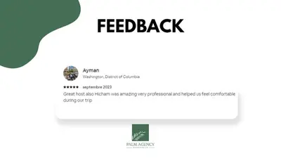 a screenshot of afeedback app with a cup of coffee at Beautiful Stella villa with heated pool, Marrakech in Marrakech