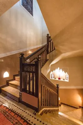 an image of a staircase in a house at Riad Lamya Marrakech in Marrakech