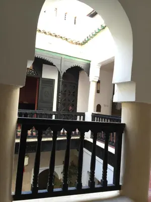 a view from the balcony of a building at Riad Sabbah in Marrakech