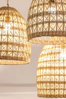 two light fixtures hanging from a ceiling at Riad O in Marrakech