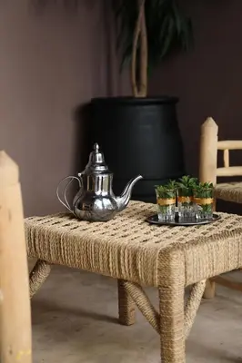 a tea pot sitting on top of a table at Riad Sidi Mimoune & Spa in Marrakech