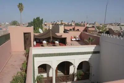 a view from the roof of a building at Riad Cannelle in Marrakech