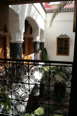 a view from the balcony of a house at Riad Zanzibar in Marrakech